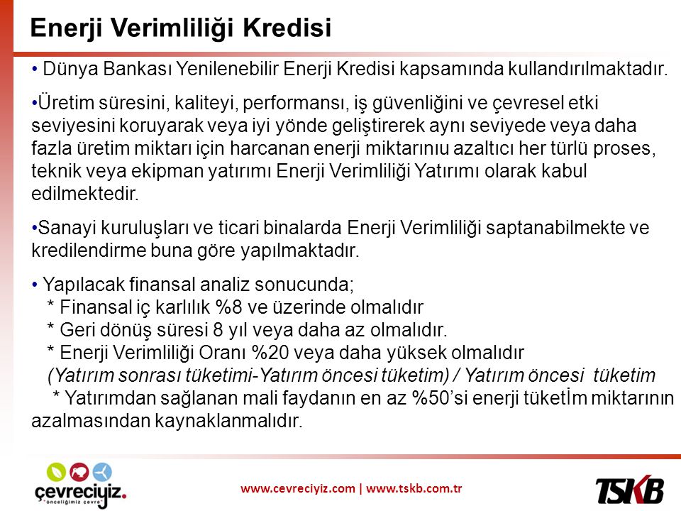 ENERJİ VE ENERJİ VERİMLİLİĞİ YATIRIMLARININ ppt indir